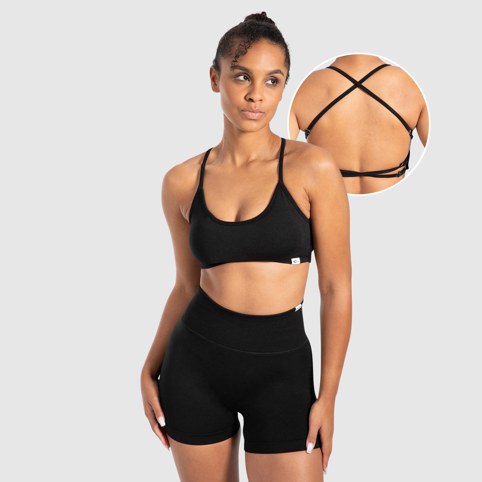 SMILODOX Damen Sport BH Sena Schwarz