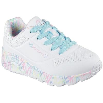 Sneakers skechers uno lite - lovely luv, wit, kinderen