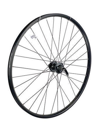 Rodi 28 Zoll Vorderrad mit schwarzer Scheibenbremse und 6 Löchern