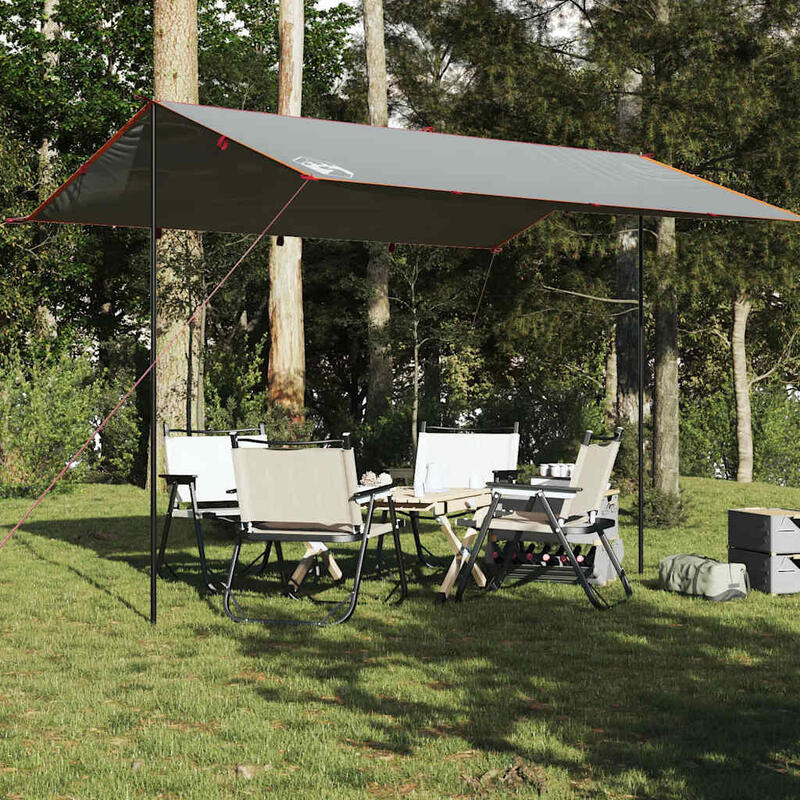 VidaXL Canopée de Camping Étanche 400x294 cm en Gris et Orange