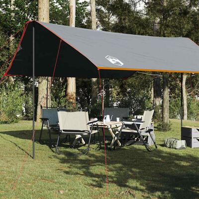 Vidaxl Wasserdichte Camping-Baldachin 460x305x210 cm Grau und Orange