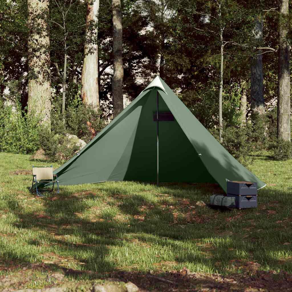 VidaXL Tente Tipi Familiale pour 7 Personnes - Étanche Verte 7/7