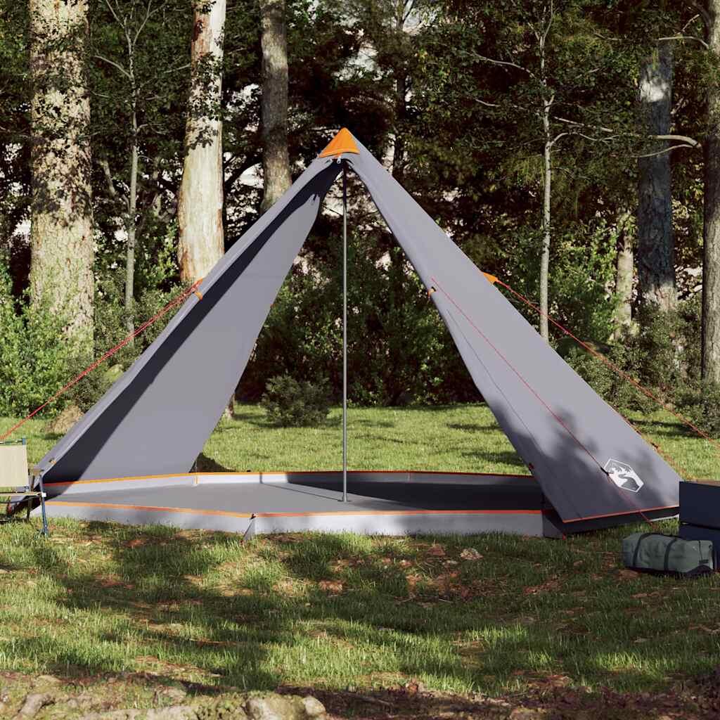 VIDAXL VidaXL Wasserdichte Tipizelt für 8 Personen in Grau und Orange