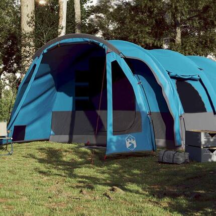 VidaXL Familietent voor 8 Personen - Waterdichte Tunnel Tent in Blauw