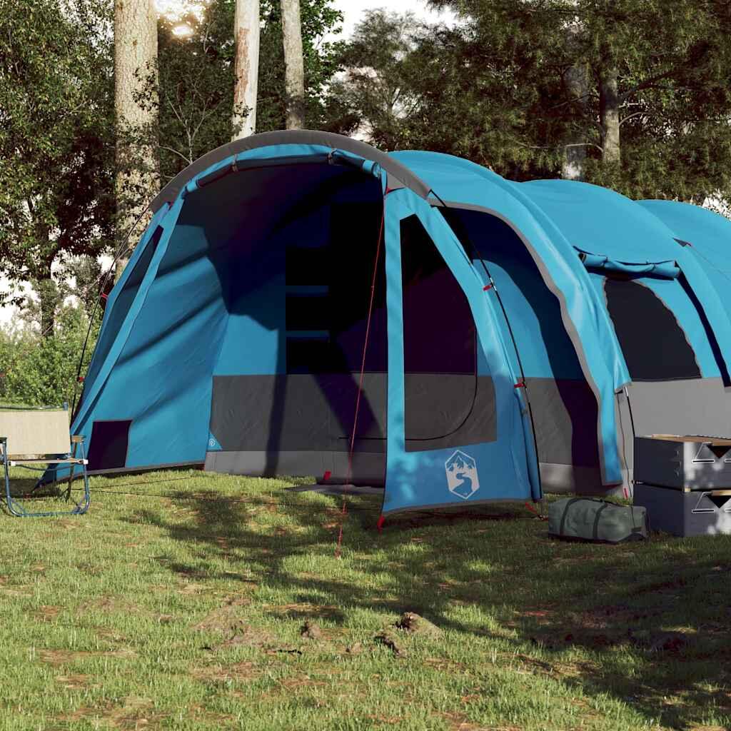 Tienda de túnel Vidaxl para familia de 8 personas - Impermeable en Azul 7/7