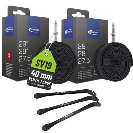 2x Schwalbe Fahrradschlauch SV19 40/62-584/635 mit Reifenheber