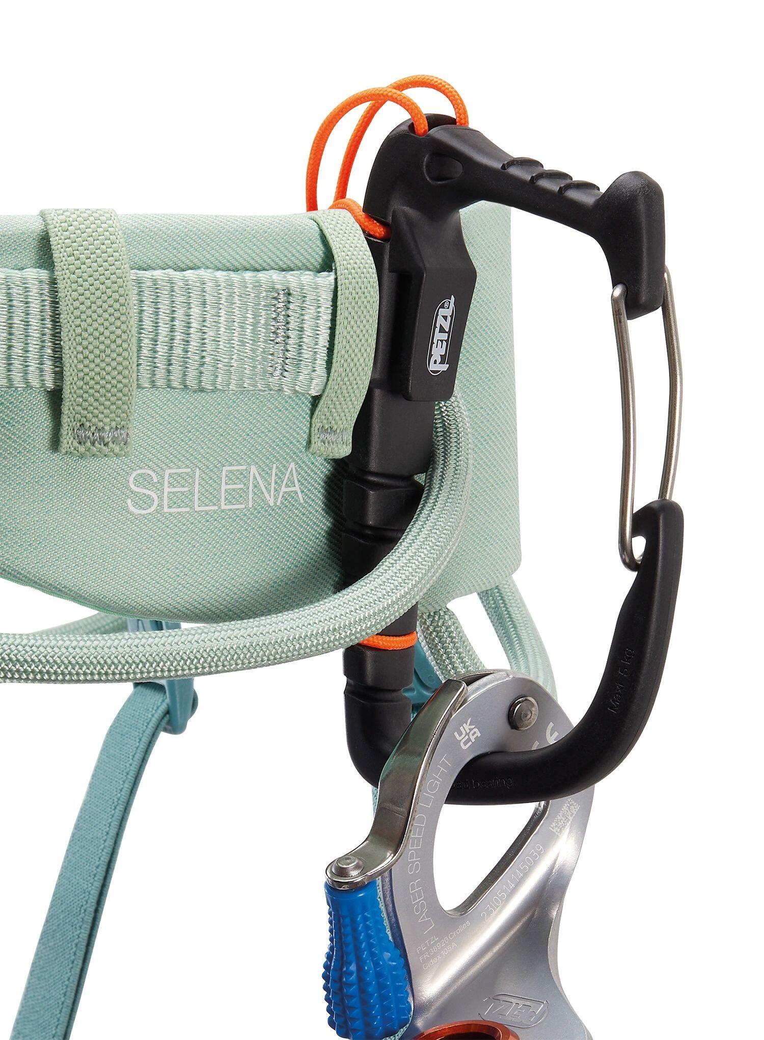 Harnais d’escalade PETZL Selena femme vert jade écoconçu 4 porte-matériel FRAME 6/7