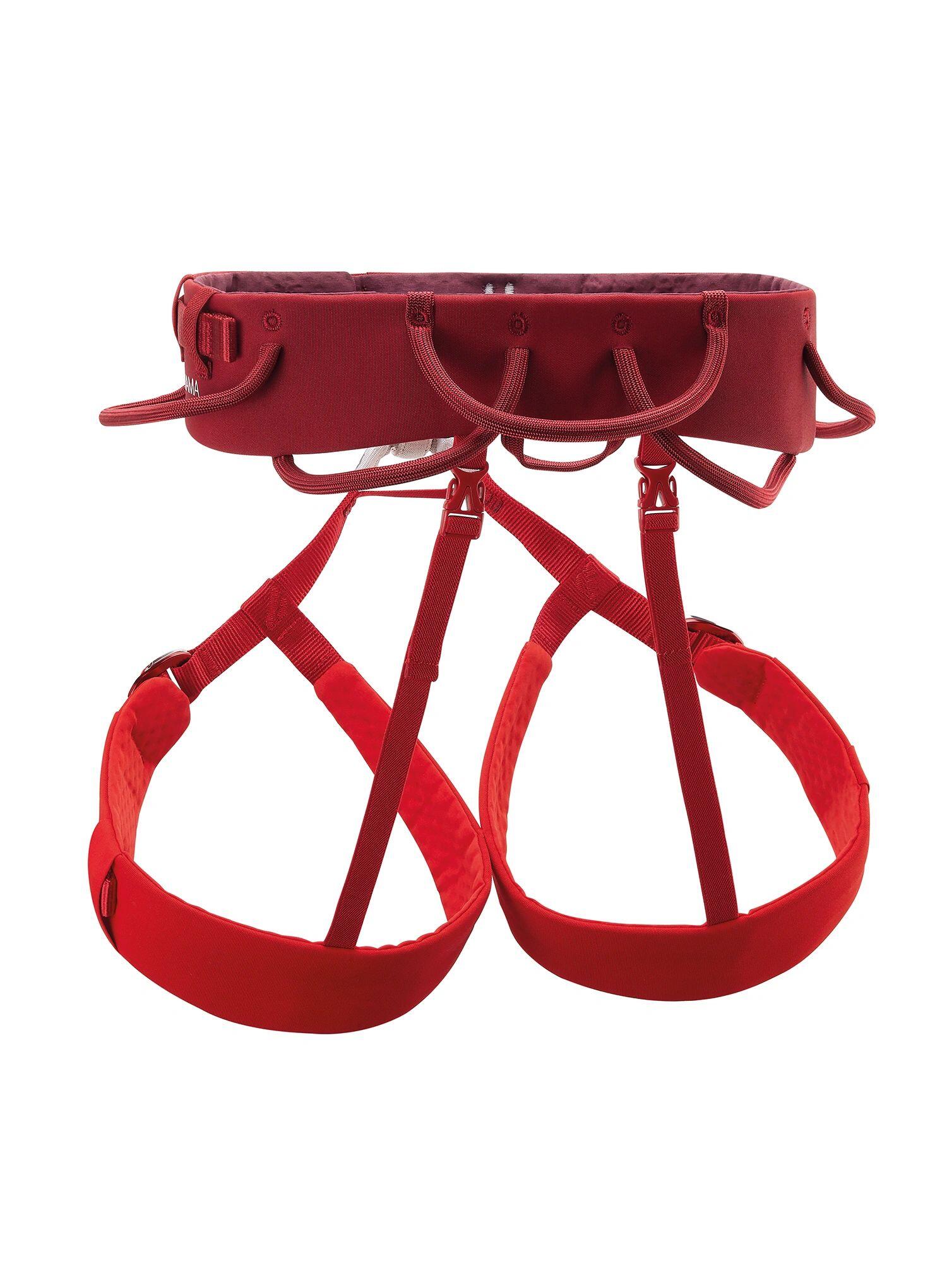 Harnais escalade Petzl ADJAMA L Dark Red réglable 5 portes-matériel recyclé 2/7