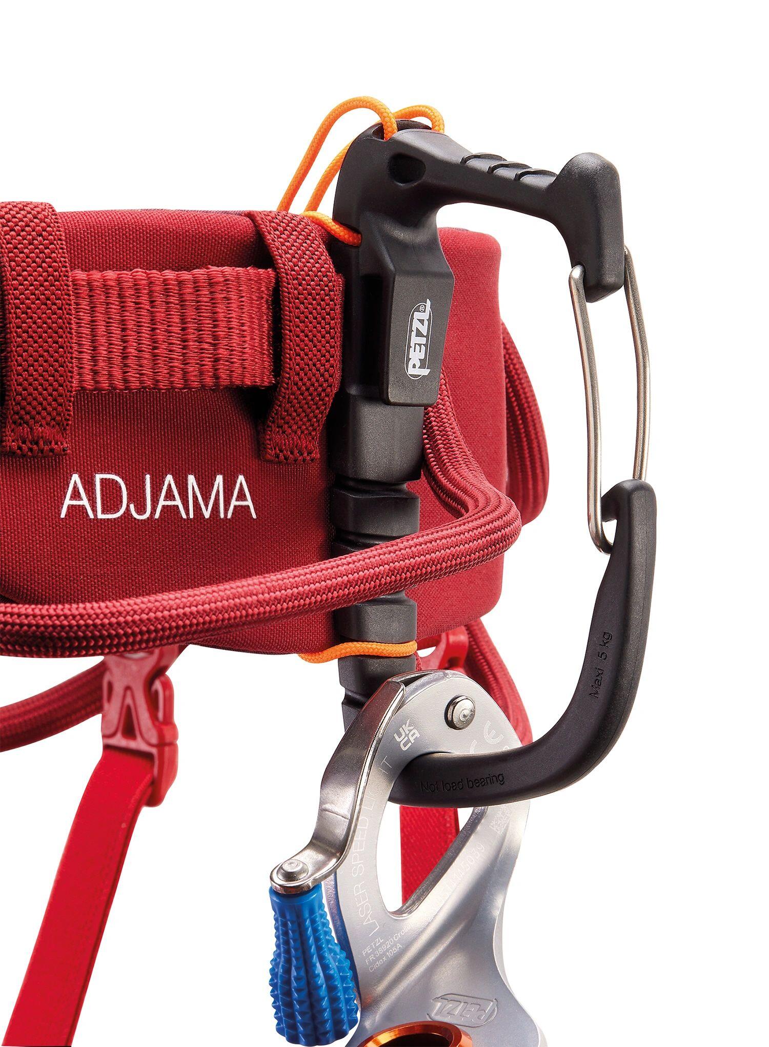 Harnais escalade Petzl ADJAMA L Dark Red réglable 5 portes-matériel recyclé 6/7