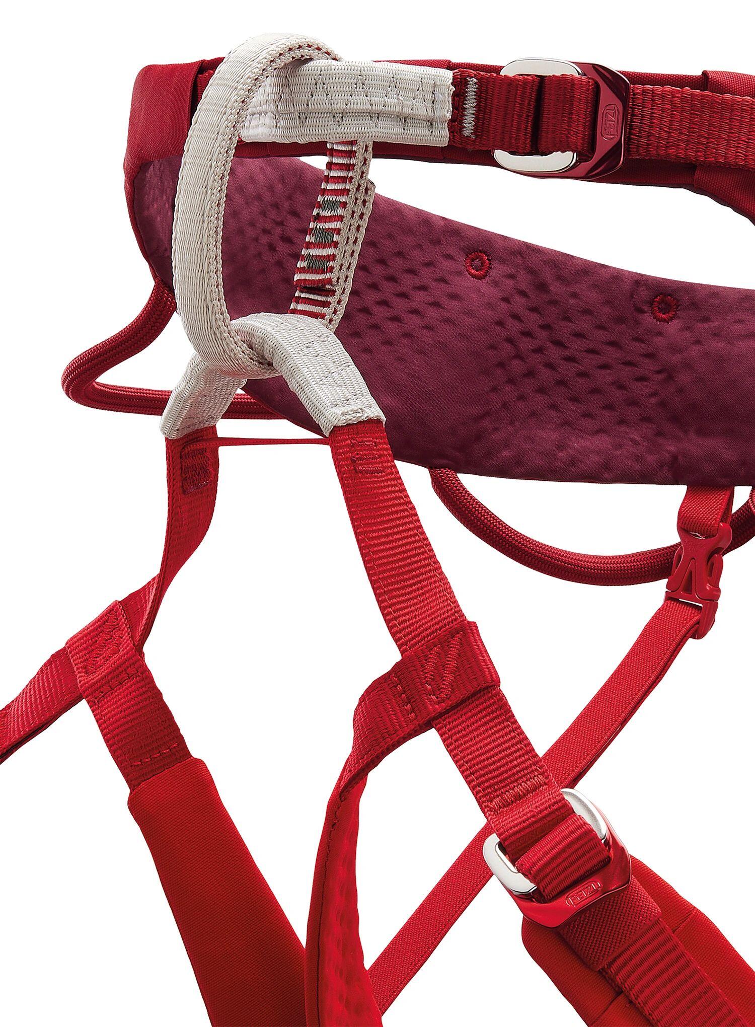 Harnais escalade Petzl ADJAMA L Dark Red réglable 5 portes-matériel recyclé 3/7