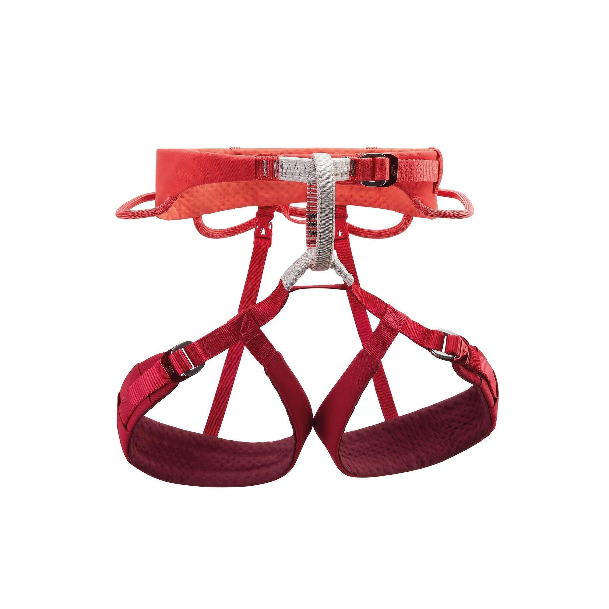 Petzl - Petzl Luna Harnais Escalade Femme Réglable Coral Red, 5 Porte-matériel (recyclé) - Baudrier D'Escalade - Rouge - 42 M/l - Decathlon