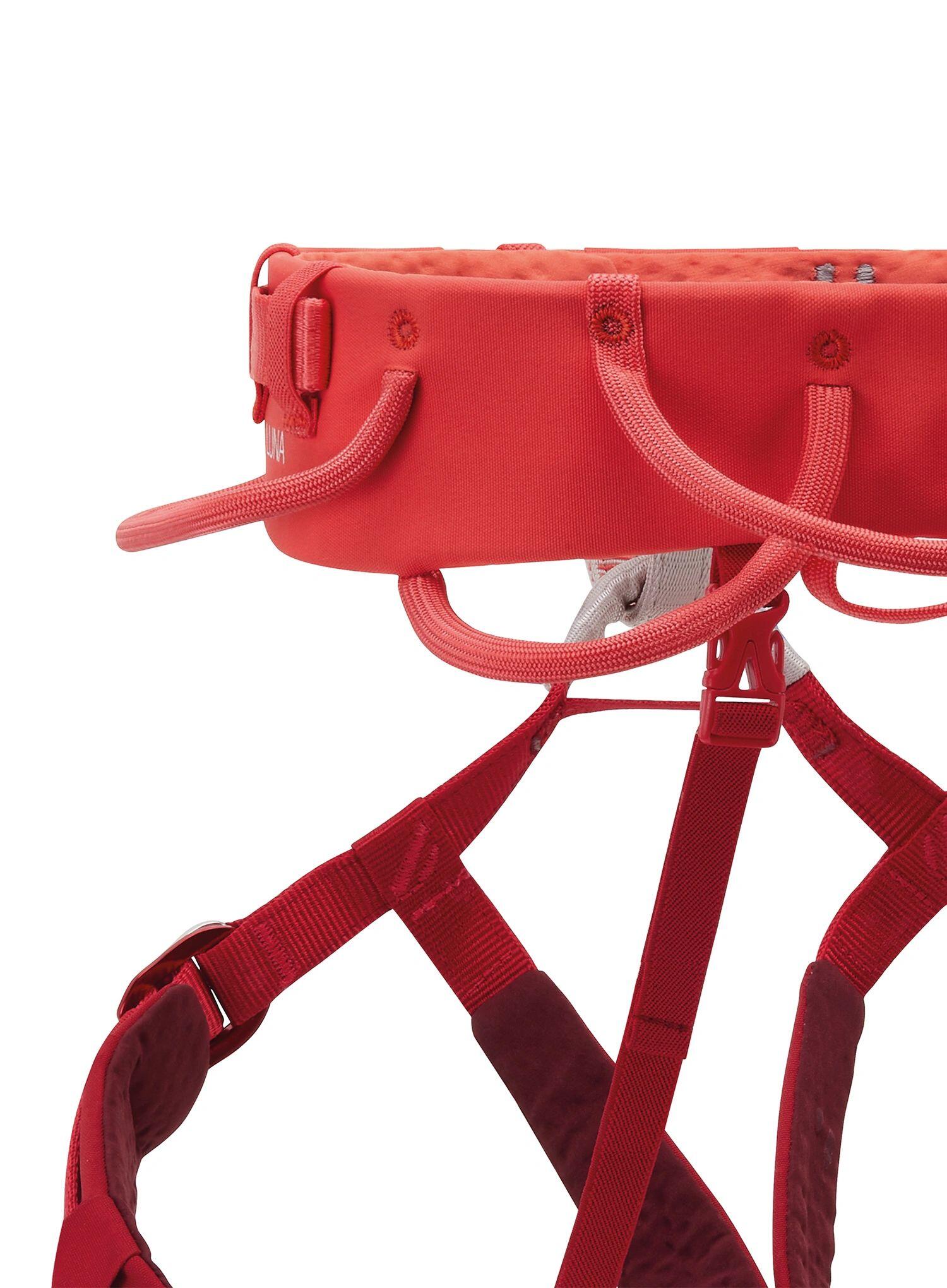 Imbraco da arrampicata PETZL Luna donna Coral Red regolabile 4/7