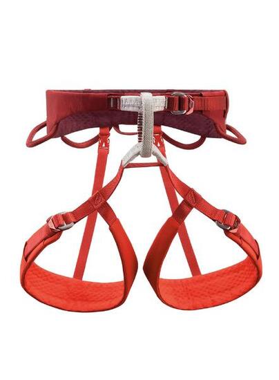 Harnais Petzl Adjama S rouge réglable 5 porte-matériels Frame