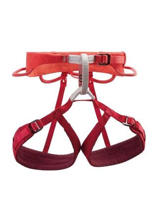 Harnais d’escalade femme PETZL Luna coral red réglable