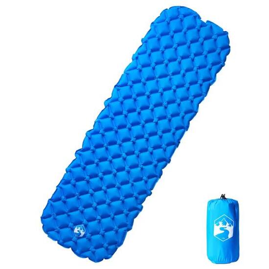 Matelas de Camping Gonflable Vidaxl 190x58x6 cm - 1 Personne Bleu