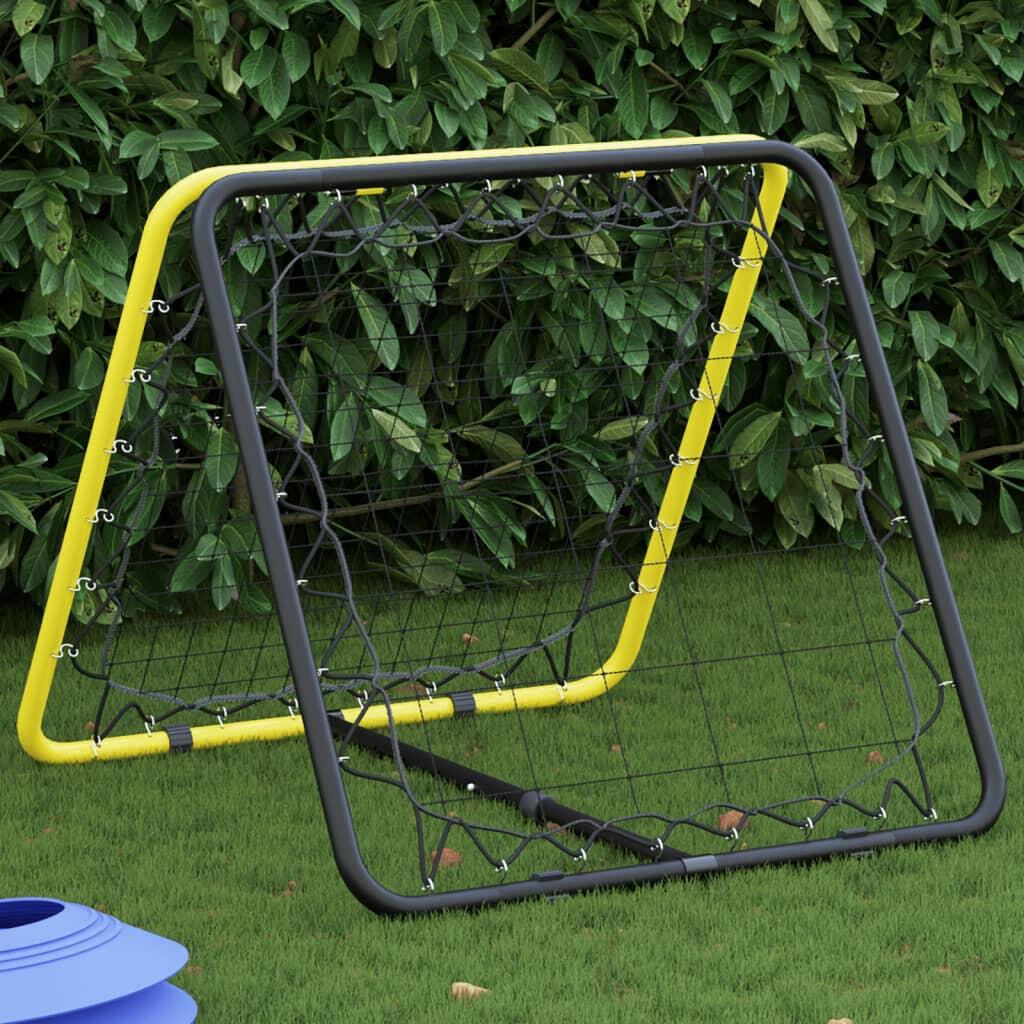 VidaXL rebounder per calcio doppia faccia regolabile giallo e nero 1/4