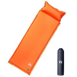 Matelas de Camping Vidaxl Auto-Gonflant avec Oreiller - Orange 1-Personne