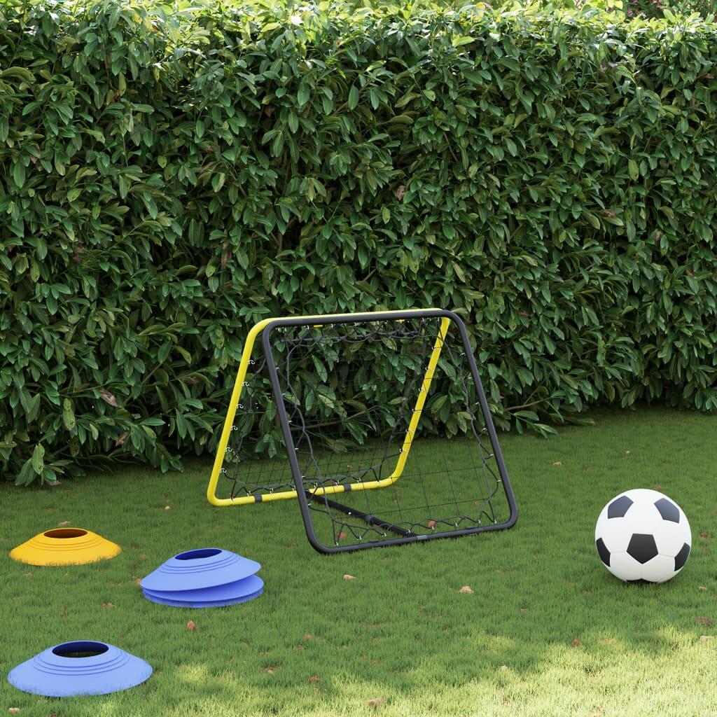 VidaXL rebounder per calcio doppia faccia regolabile giallo e nero 4/4