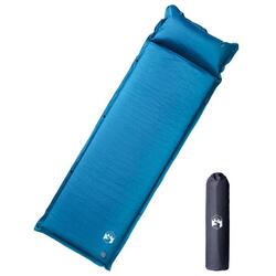 Matelas de Camping Auto-Gonflant Vidaxl avec Oreiller - 1 Personne - Turquoise