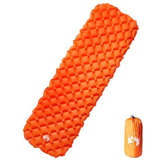 Matelas de Camping Gonflable Vidaxl 190x58x6 cm pour 1 Personne - Orange
