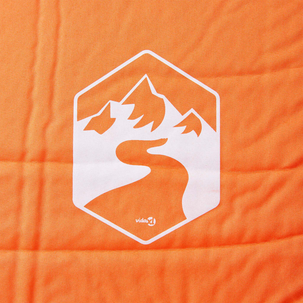 Colchón de camping autoinflable VidaXL con almohada 1 persona naranja 4/4