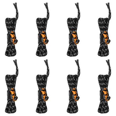 Vidaxl tent-scheerlijnen met spanners 8 stuks 4 m 4 mm