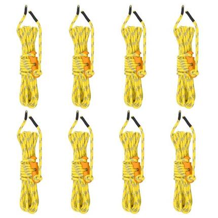 Liny odciągowe do namiotu VidaXL z napinaczami, 8 szt., 4 m x 4 mm