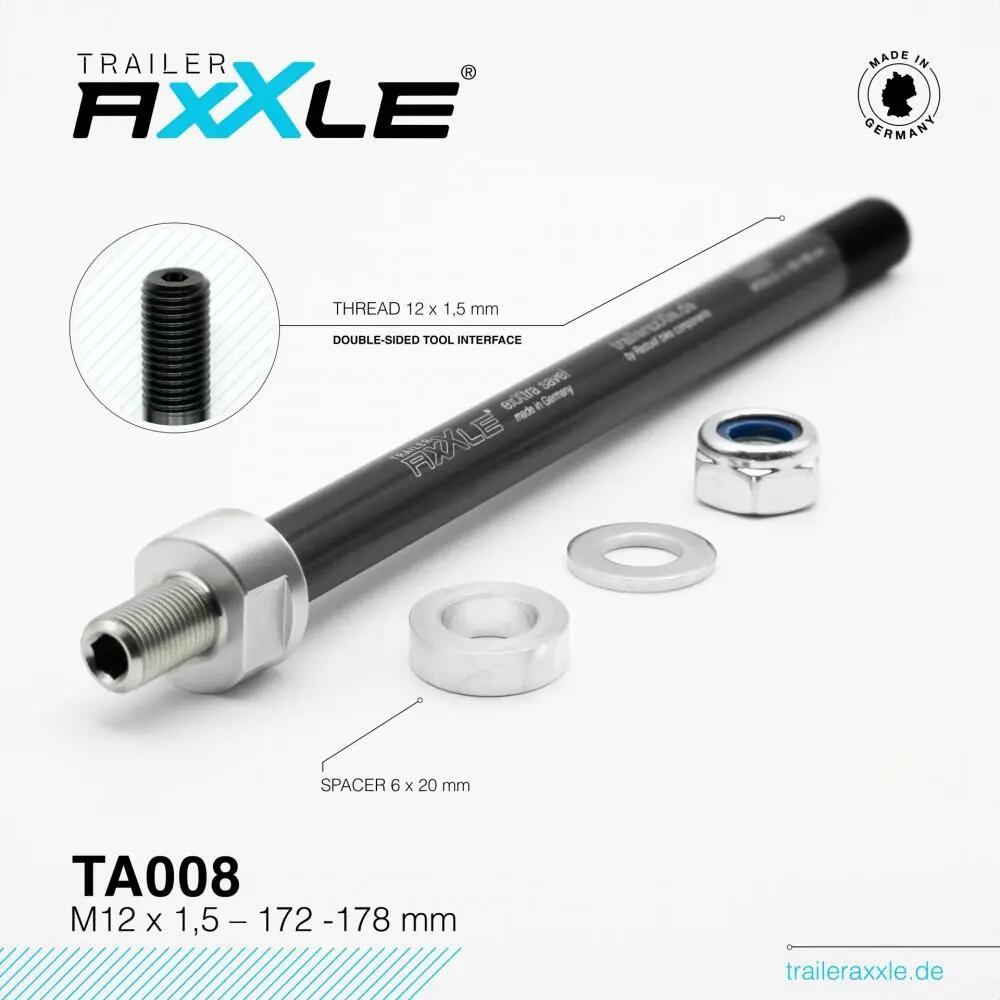 Bobike Radoxx Plant Axle for Trailer M12x1.50 172-178mm