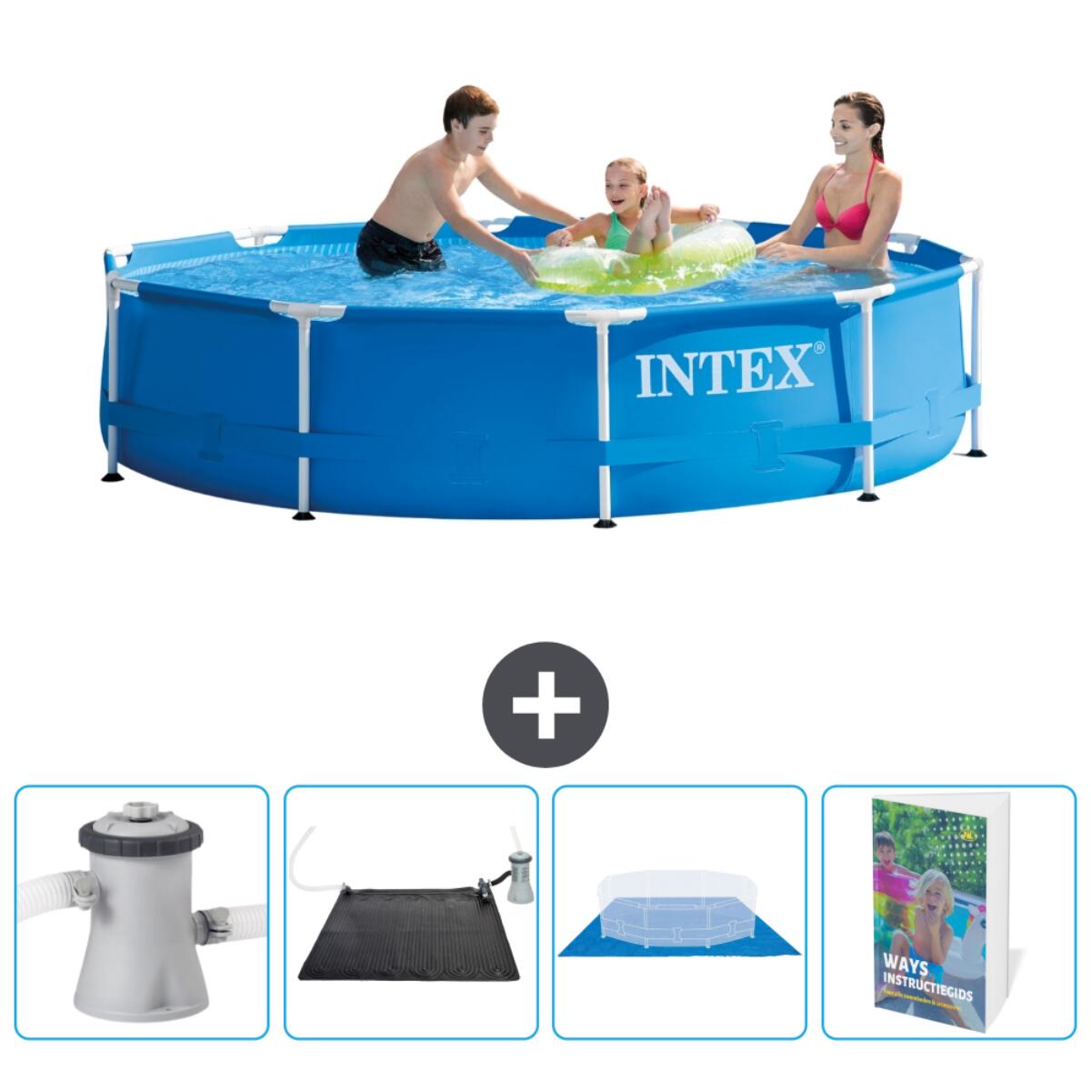 Intex - Piscine À Cadre Ronde - 305x76 Cm + Accessoires Cb110 - Piscine - Bleu - No Size - Decathlon