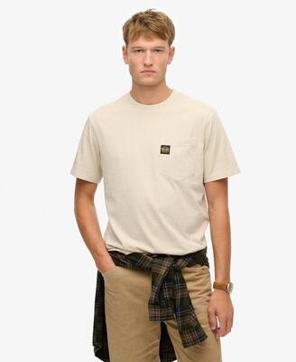 Camiseta con bolsillo y costuras en contraste Superdry