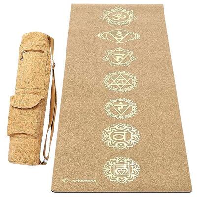 Hi-tech kurken yogamat, 6 mm + kurken tas - 3 materialen voor meer comfort 6