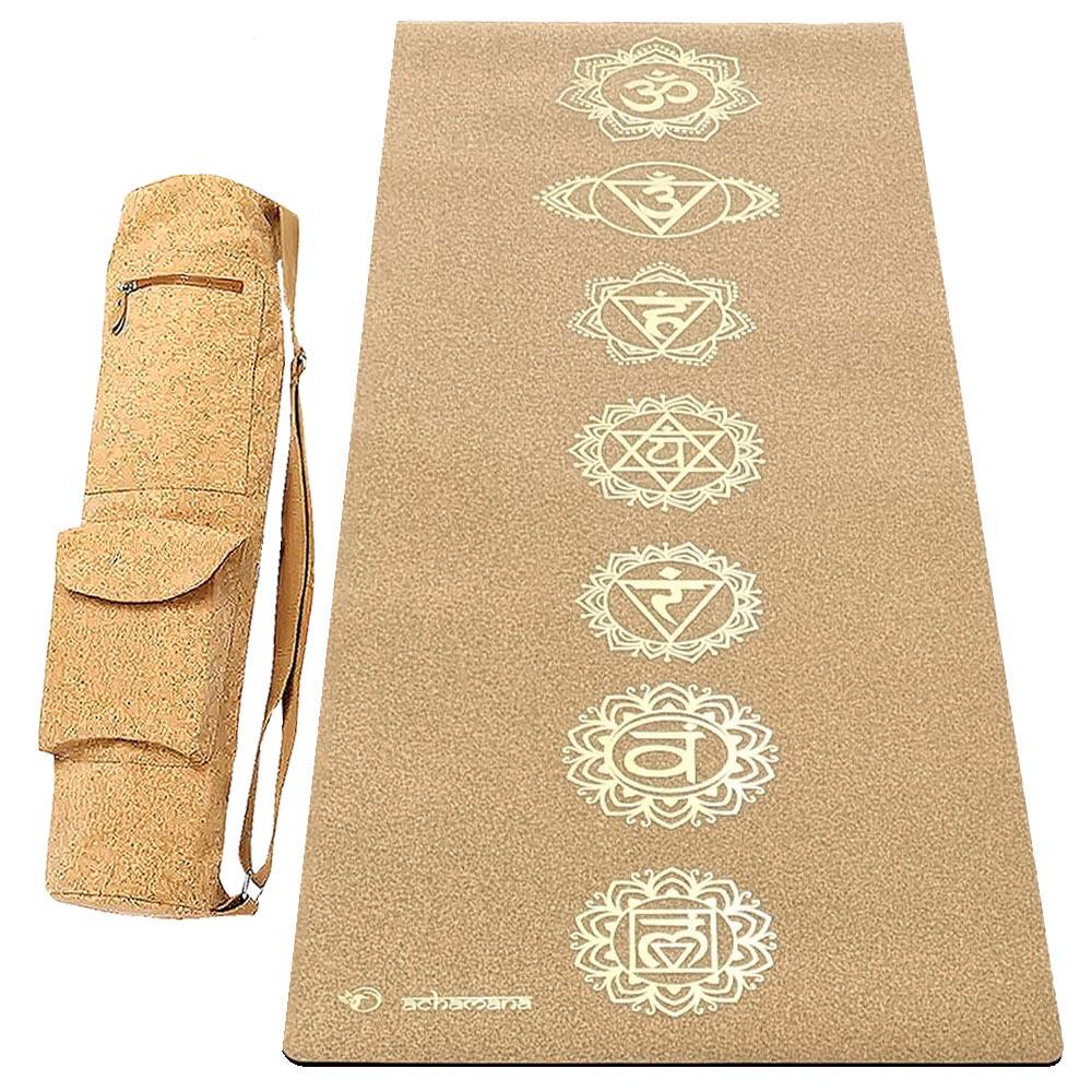 Achamana - Tapis Yoga Liège Hi-tech, 6mm + Sac Liège - 3 Matériaux Pour Plus De Confort 6 - Tapis De Yoga - Beige - 183 Cm - Decathlon
