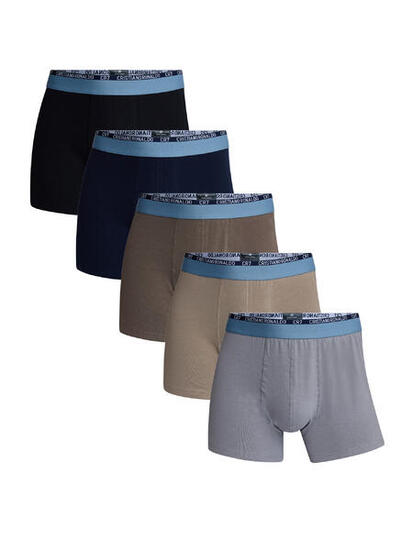 Trunk eng anliegende Boxershorts Herren - Cotton Stretch & Travel Bag mehrfarbig