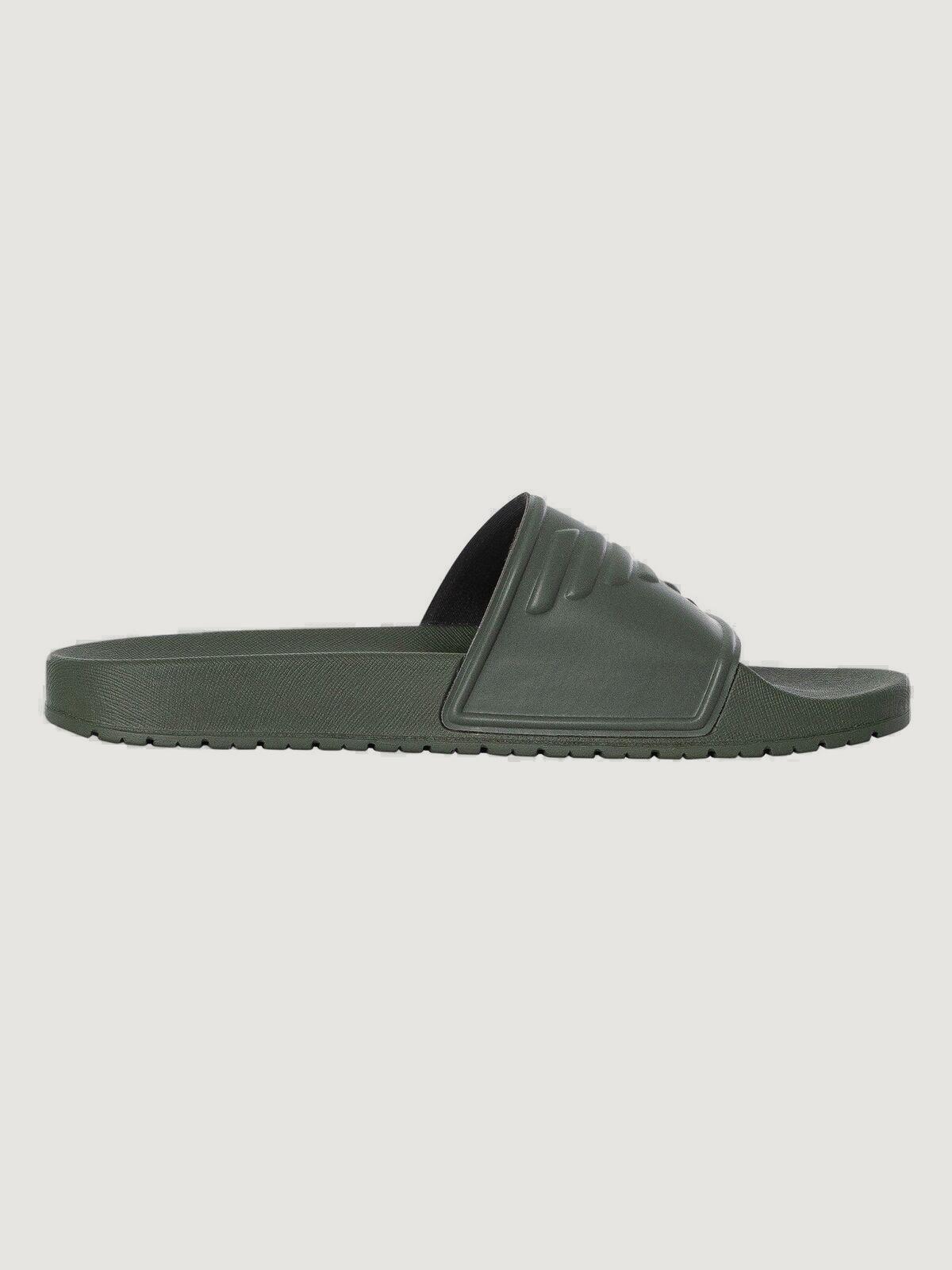 EMPORIO ARMANI CONNECTED Ciabatte Donna UNISEX SWIMWEAR Verde Oliva