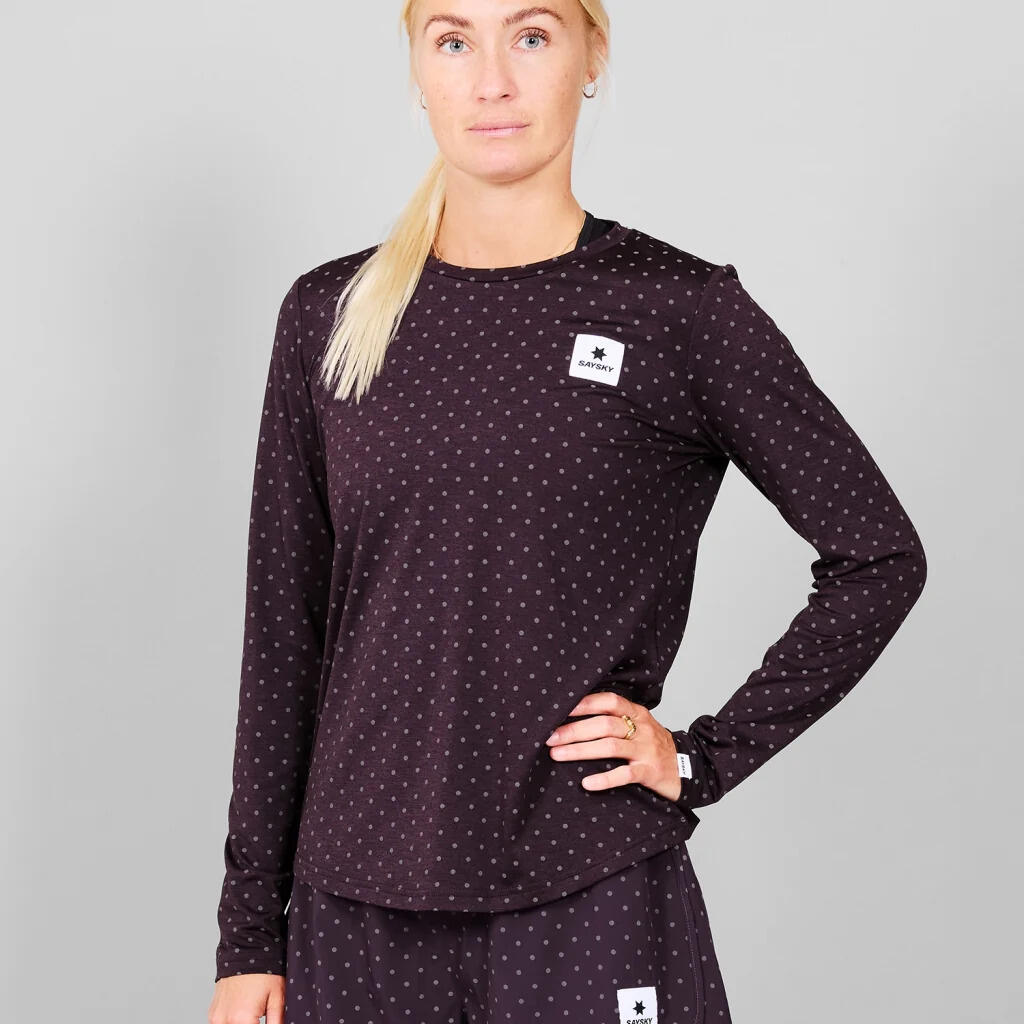 T-shirt manches longues femme Saysky Reflective Polka Pace 2/5