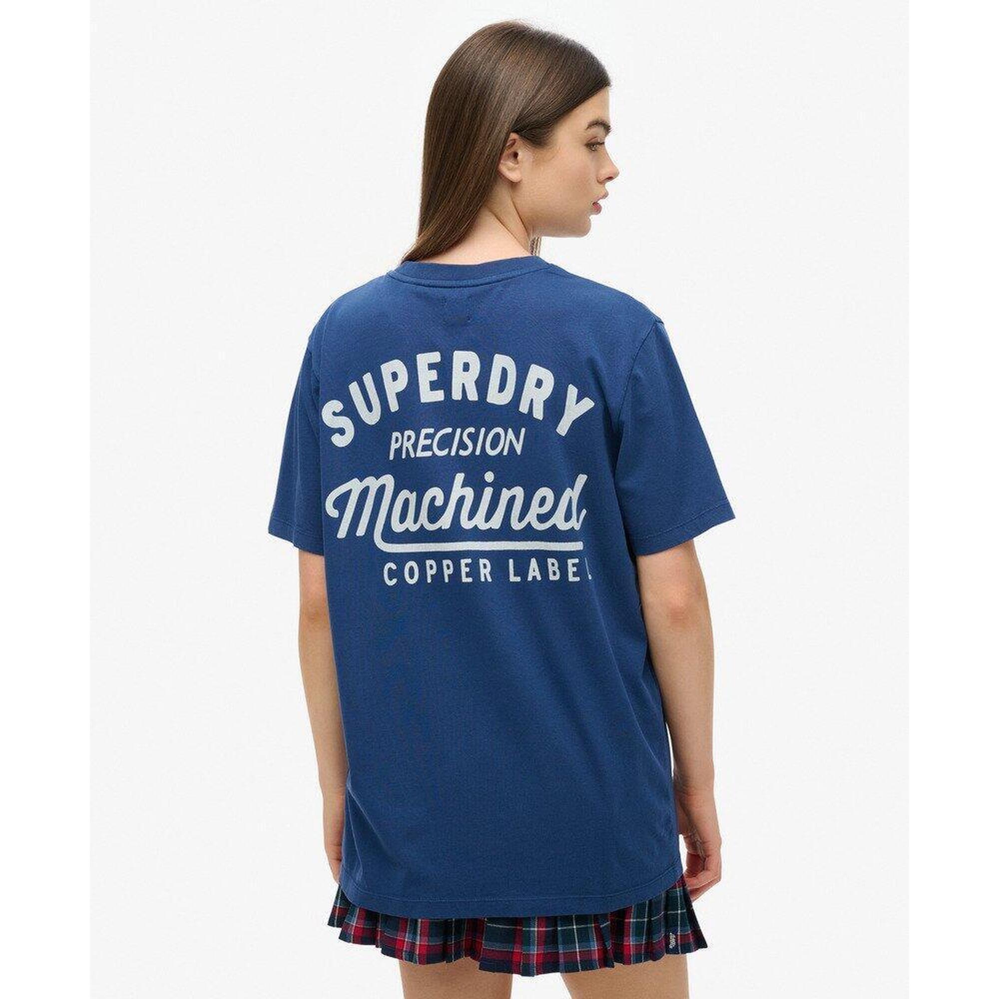 Superdry - T-shirt Graphique À Étiquette En Cuivre - T-shirt Manches Courtes - Bleu - Decathlon
