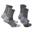 2 Paires Coolmax Chaussettes Marche - Sans Coutures Anti-ampoules - Gris - Ibex