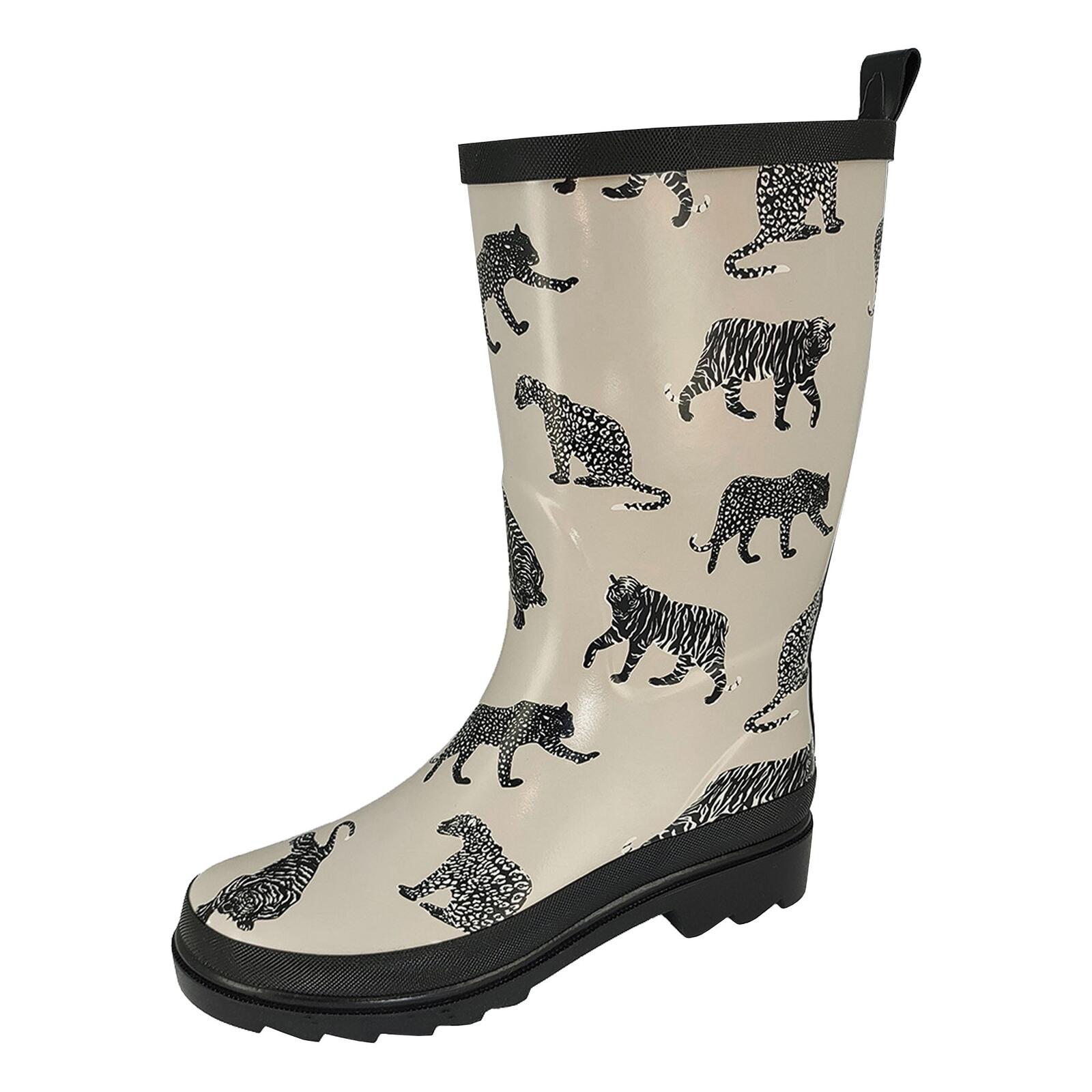 BECK Gummistiefel robust wasserdicht Damen - Raubkatzen
