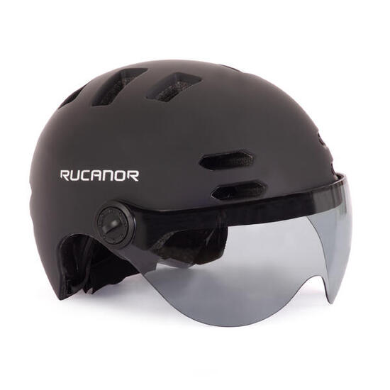 Rucanor Urban Sprint Scooter- & Fahrradhelm mit Visier NTA 8776 Schwarz
