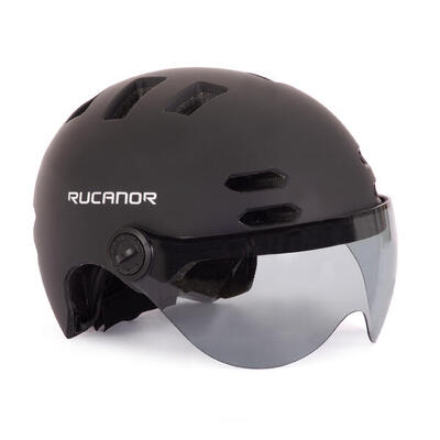 Rucanor urban sprint scooter- en fietshelm vizier nta8776 zwart maat 55-58 cm