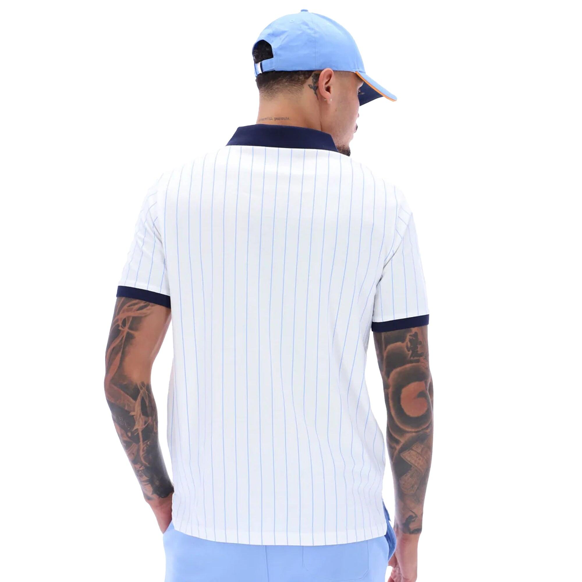 Fila BB1 Classic Striped Polo Shirt White/Fila Navy/Vista Blue 4/4