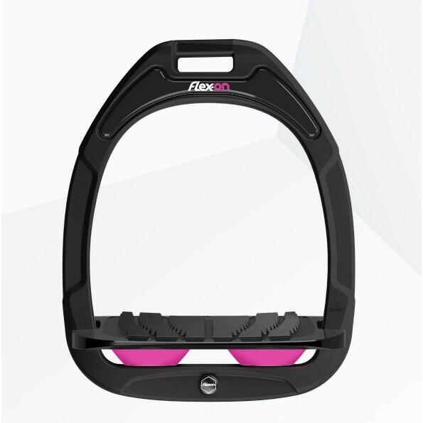 Schwarze/Schwarze/Rosa Grip Steigbügel mit Neigung Flex-On Green Composite 1/1