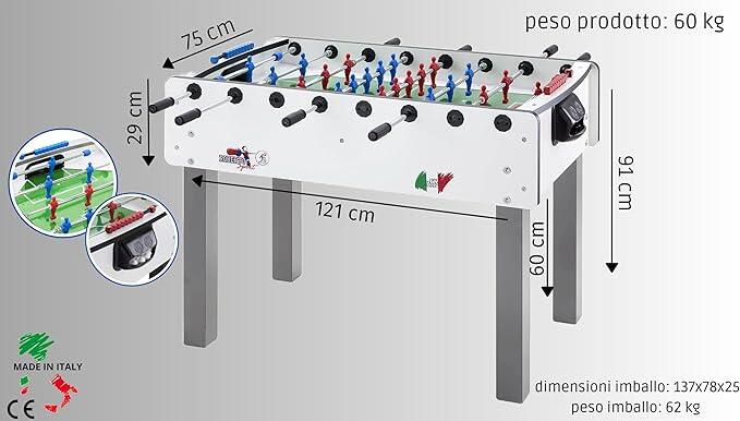 Calciobalilla EFFECT-W professionale con aste telescopiche 4/6