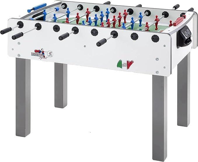 ROBERTO SPORT Calciobalilla professionale con gambe pieghevoli ed aste telescopiche