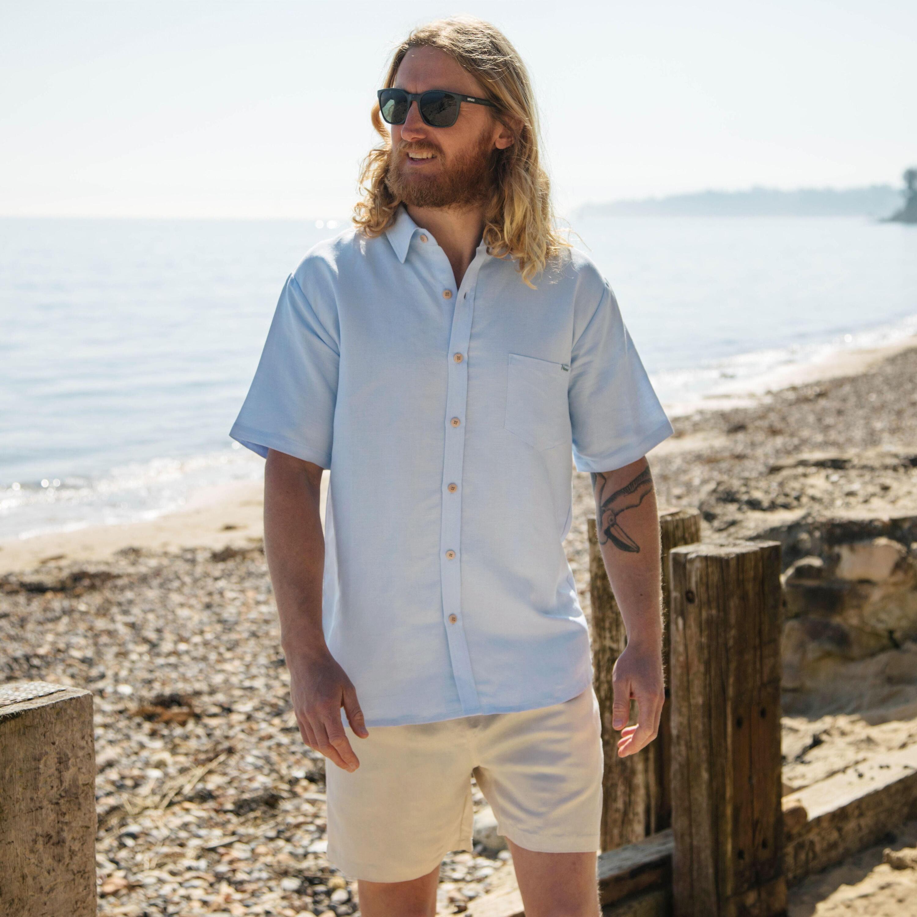 RAPANUI Linen Men's Short Sleeve Shirt