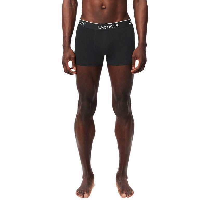 Pack de 3 Calzoncillos Lacoste Negros de Algodón Elástico 3/5
