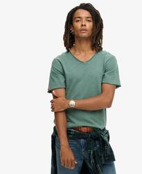 T-shirt V à bord brut en coton SUPERDRY