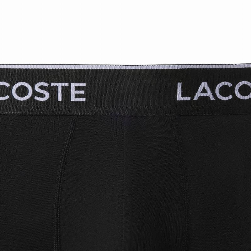 Pack de 3 Calzoncillos Lacoste Negros de Algodón Elástico 2/5