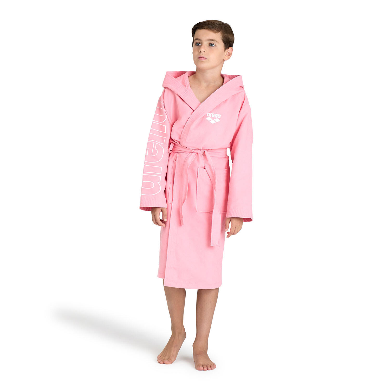 Arena - Peignoirs Unisexe Enfants  - Zeal Plus - Peignoir De Bain - Blanc|rose - Decathlon