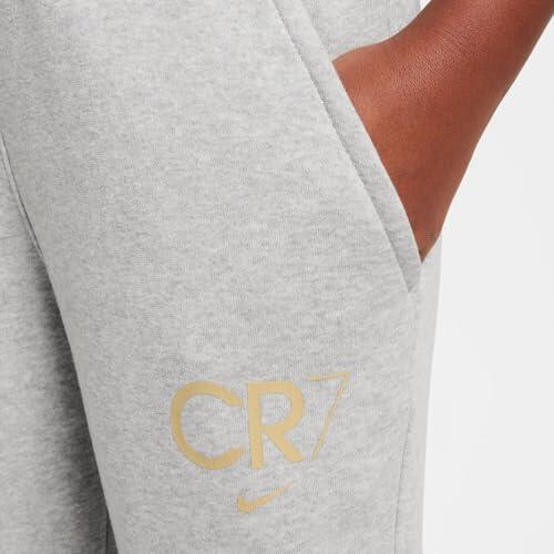 Giacca da Calcio in Pile Nike CR7 per Bambini in Grigio Fumo/Oro Metallizzato 4/6